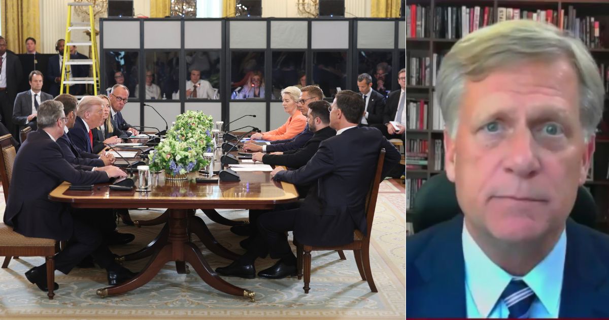 Former U.S. Ambassador to Russia under Barack Obama, Michael McFaul, right, praised President Donald Trump for his meeting with European leaders after spending the weekend railing against his meeting with Russian President Vladimir Putin.