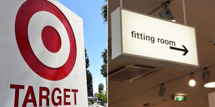 A California man was arrested after a woman complained he had been taking video while she undressed in a changing room.