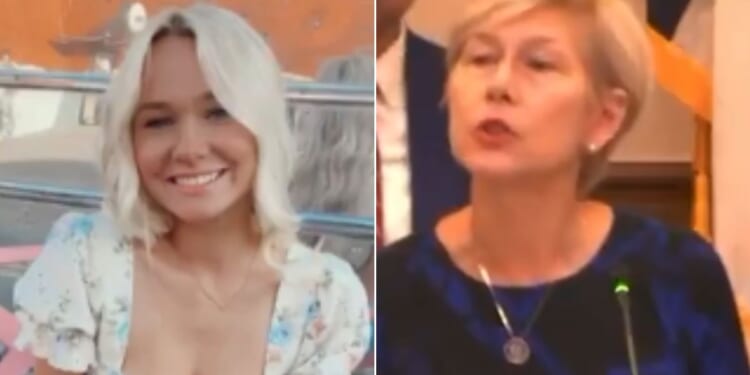 The father of murder victim Logan Federico, left, angrily responded when Rep. Deborah Ross of North Carolina misidentified her picture at a hearing.