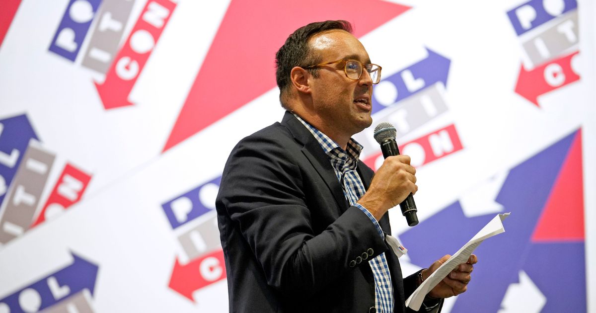 Chris Cillizza speaks onstage during day two of Politicon 2019 at Music City Center on Oct. 27, 2019, in Nashville, Tennessee.