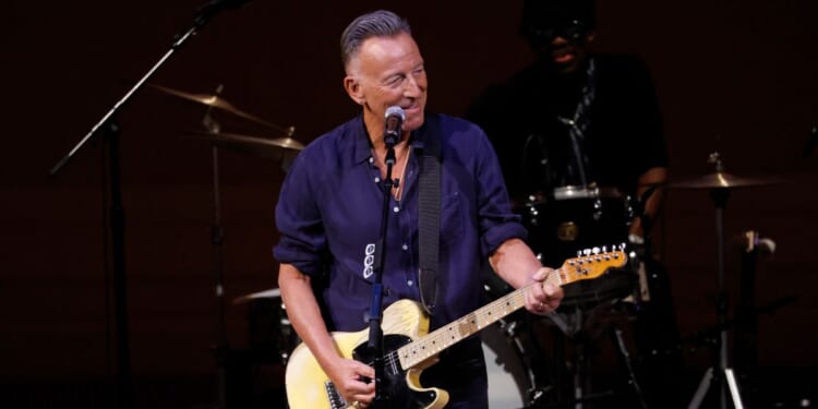 Bruce Springsteen performs during "People Have the Power: A Celebration of Patti Smith" presented by Michael Dorf at Carnegie Hall on March 26, 2025, in New York City.