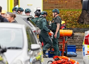 U.K. police say four people injured after car ramming and stabbing outside synagogue in Manchester