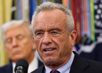 Secretary of Health and Human Services Robert F. Kennedy Jr. speaks in the Oval Office of the White House in a photo dated Sept. 30.