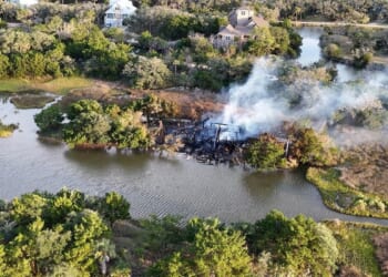 State agents investigate cause of fire that destroyed judge's home on South Carolina island