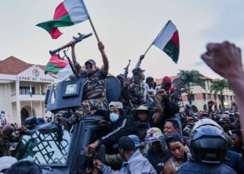 Madagascar president to give a speech after soldiers turned against the government in apparent coup