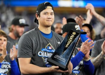 Shohei Ohtani's 3 homers and 10 Ks lead Dodgers to World Series in a show for the ages