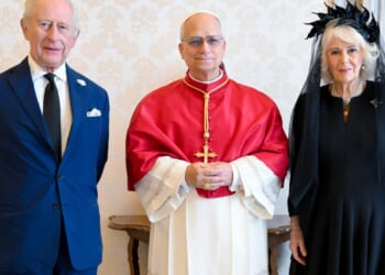 King Charles III and Queen Camilla pray with Pope Leo in historic step for churches