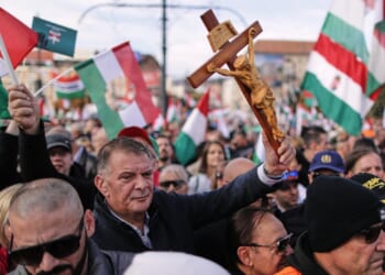 Thousands march in Budapest to support Viktor Orban amid election challenges