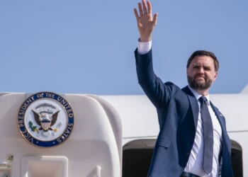 Vice President J.D. Vance boards Air Force Two Oct. 23 at Ben Gurion Airport in Tel Aviv, Israel.