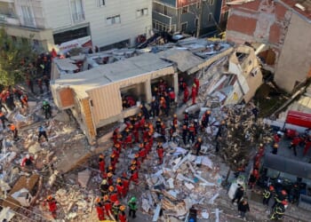 Building collapse in Turkey kills two children. Search is ongoing to find parents