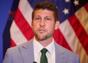 Florida Attorney General James Uthmeier speaks at the National Conservative Convention in Washington D.C., on Sept. 3.