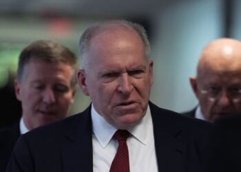 Former CIA Director John Brennan arrives at a hearing in Washington, DC on May 16, 2018.