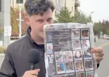 Antifa protesters appear to have made a poster targeting conservative commentators and independent journalists who cover their antics.