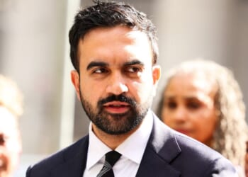 New York City Democratic mayoral candidate Zohran Mamdani speaks at a news conference discussing the indictment of New York Attorney General Letitia James in New York City on Friday.