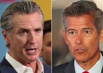Transportation Secretary Sean Duffy, right, has told California's Gov. Gavin Newsom that federal funding will be withheld unless the state stops licensing truck drivers who cannot meet English proficiency requirements.