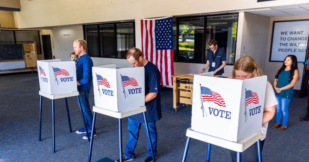 Americans voting in an election.