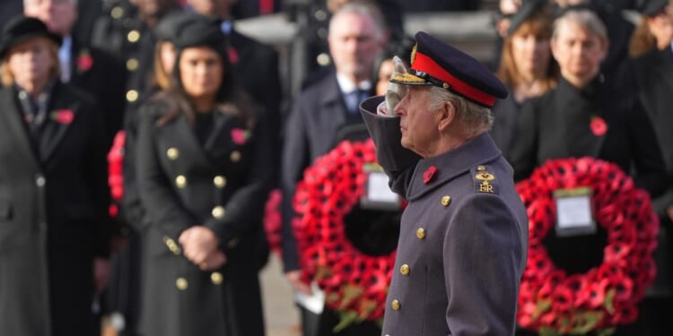 Charles III leads Britain's Remembrance Sunday ceremony for war dead