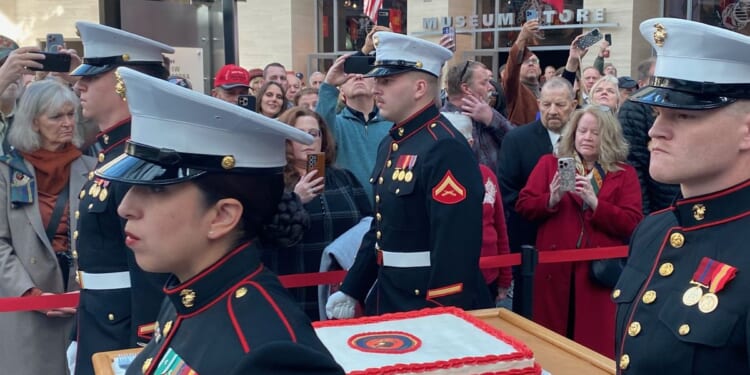 Marines celebrate the Corps' 250th birthday the day before Veterans Day