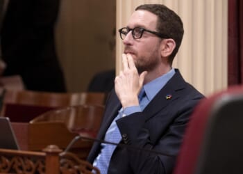 Tish Hyman tells Democrat Scott Wiener that transgender women are men