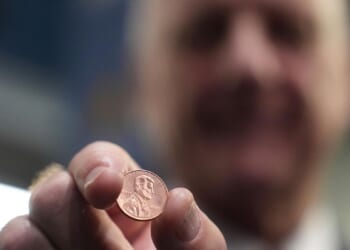 Final pennies being pressed as production ends after more than 230 years