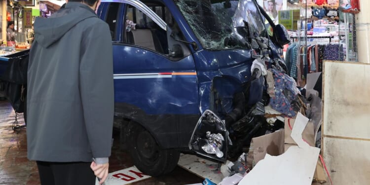 Truck hits pedestrians in South Korea market, killing two people and injuring 18