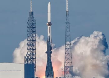 Jeff Bezos' Blue Origin launches huge rocket carrying twin NASA spacecraft to Mars