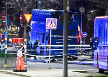A bus crashes into a bus stop in Stockholm, killing 3 and injuring 3 others