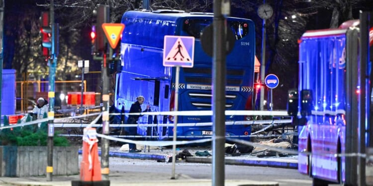A bus crashes into a bus stop in Stockholm, killing 3 and injuring 3 others