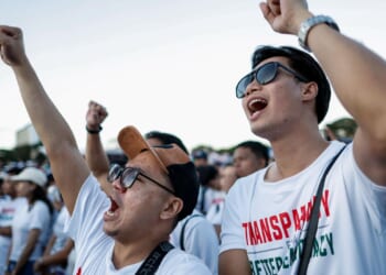 Rallygoers in the hundreds of thousands in Manila against flood-control corruption scandal