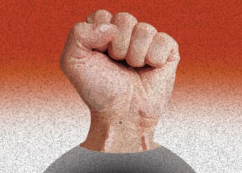 Where's the violence? Look to the left