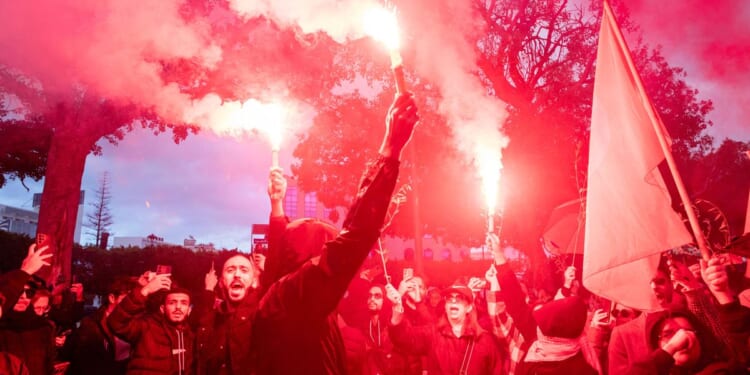 Hundreds protest in Tunisia over president's escalating crackdown on freedoms