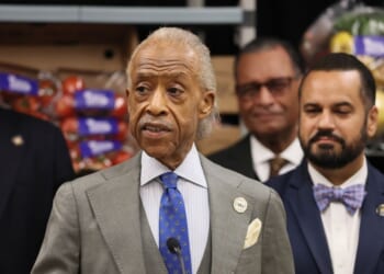 Al Sharpton speaks during a press conference at New York Common Pantry on Oct. 30, 2025, in New York City.