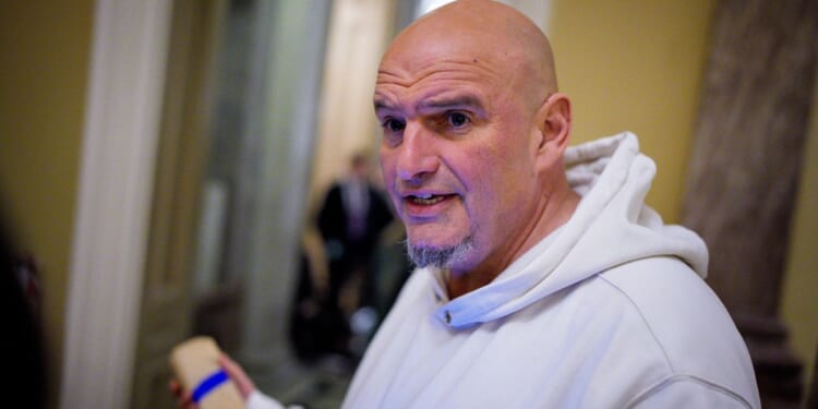 Sen. John Fetterman, a Pennsylvania Democrat, was taken to the hospital after his fall.
