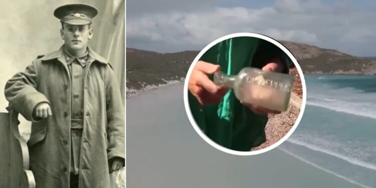 Private Malcolm Neville, 27, left, and his friend Private William Harley, 37, put their notes in a soda bottle on Aug. 15, 1916, and threw it off a troop ship on its way to the battlefields of World War I. The notes were finally discovered Oct. 9, 2025.