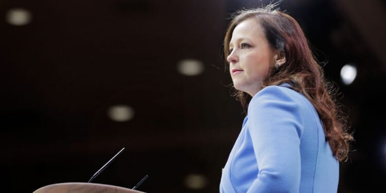 Jenny Beth Martin, president of Tea Party Patriots, speaks during the 41st annual Conservative Political Action Conference at the Gaylord International Hotel and Conference Center on March 8, 2014, in National Harbor, Maryland.
