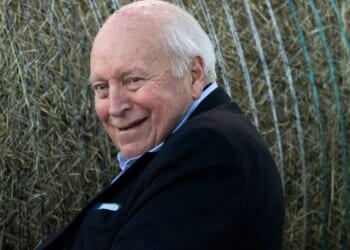 Former Vice President Dick Cheney attends a primary Election Night gathering for his daughter, then-Rep. Liz Cheney, n Jackson, Wyoming, on Aug. 16, 2022.