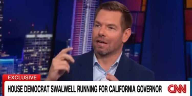 California Rep. Eric Swalwell appears on CNN's "The Story Is" on Friday.