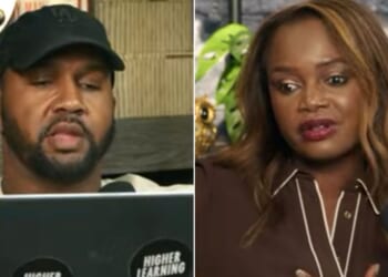 "Higher Learning" host Van Lathan was very blunt with former Biden White House Press Secretary Karine Jean-Pierre, right.