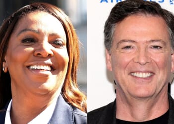 At least one legal expert agreed that New York Attorney General Letitia James, left, and former FBI Director James Comey, right, might want to pause their victory laps.