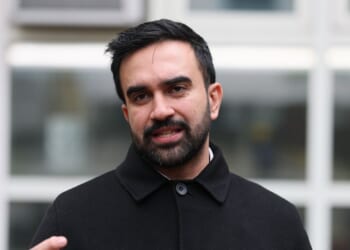 New York Mayor-elect Zohran Mamdani gives brief remarks during a Veteran's Day event at Volunteers of America - Commonwealth Veterans' Residence on Nov. 11, 2025, in the Soundview neighborhood of the Bronx borough in New York City.