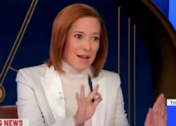 MSNBC host Jen Psaki gestures during an interview Wednesday on "The Briefing with Jen Psaki."