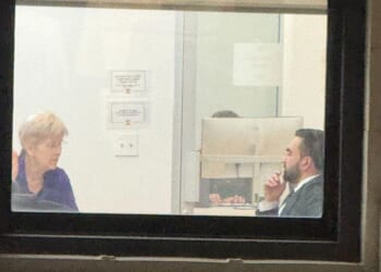 Massachusetts Sen. Elizabeth Warren was spotted talking to New York City Mayor-elect Zohran Mamdani in the slightly blurry photo on Nov. 13, 2025.
