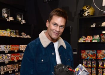 Tom Brady is seen at the opening of the CardVault by Tom Brady store in SoHo on Oct. 7, 2025, in New York City.