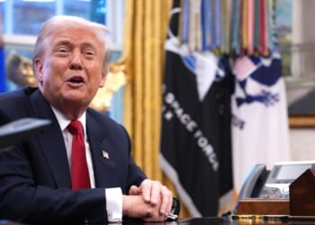 President Donald Trump delivers remarks during a meeting with New York City Mayor-elect Zohran Mamdani in the Oval Office of the White House on Nov. 21, 2025, in Washington, D.C.