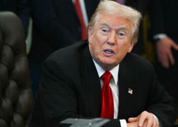 President Donald Trump speaks during an event about weight loss drugs in the Oval Office of the White House in Washington, D.C., on Nov. 6, 2025.
