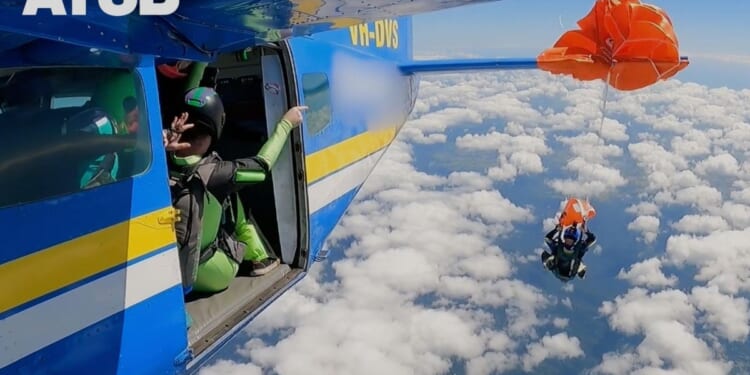 Skydiver dangles at 15,000 feet after parachute catches on plane's tail in Australia