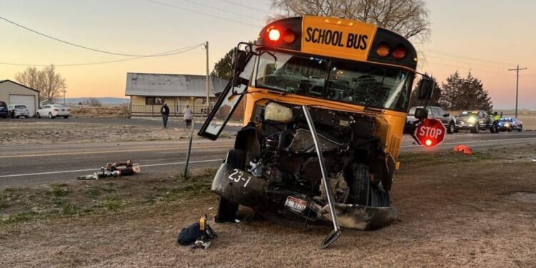 School buses crash in Idaho with several kids hurt, including 1 flown to hospital