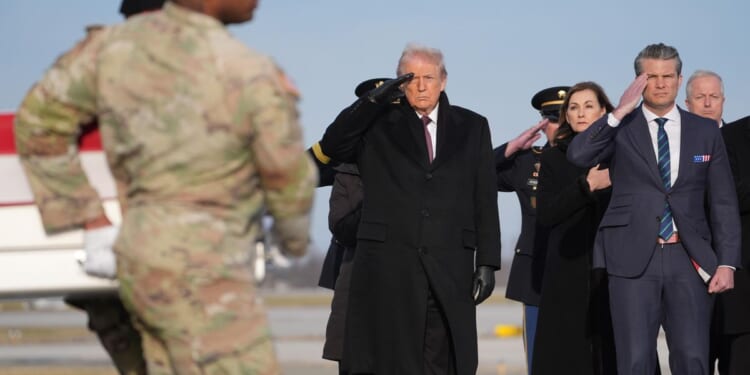 Trump, Hegseth attend dignified transfer of guard members and translator killed in Syria