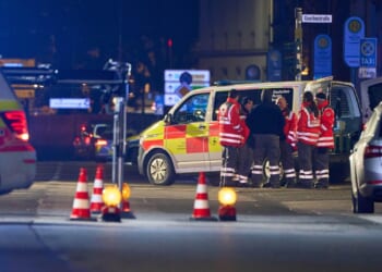 Driver crashes car into bus stop in Germany, injuring 3 people