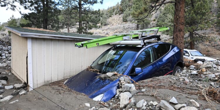 California's intense winter storms transformed some roads into rivers of mud